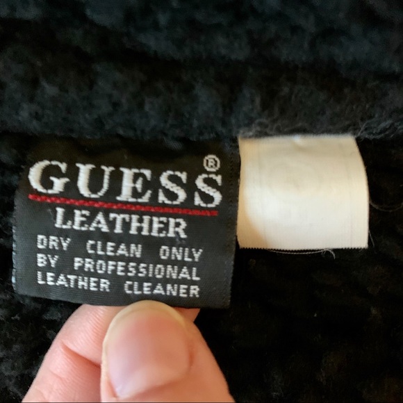 GUESS Leather and Wool Aviator Moto Jacket S - Picture 6 of 8